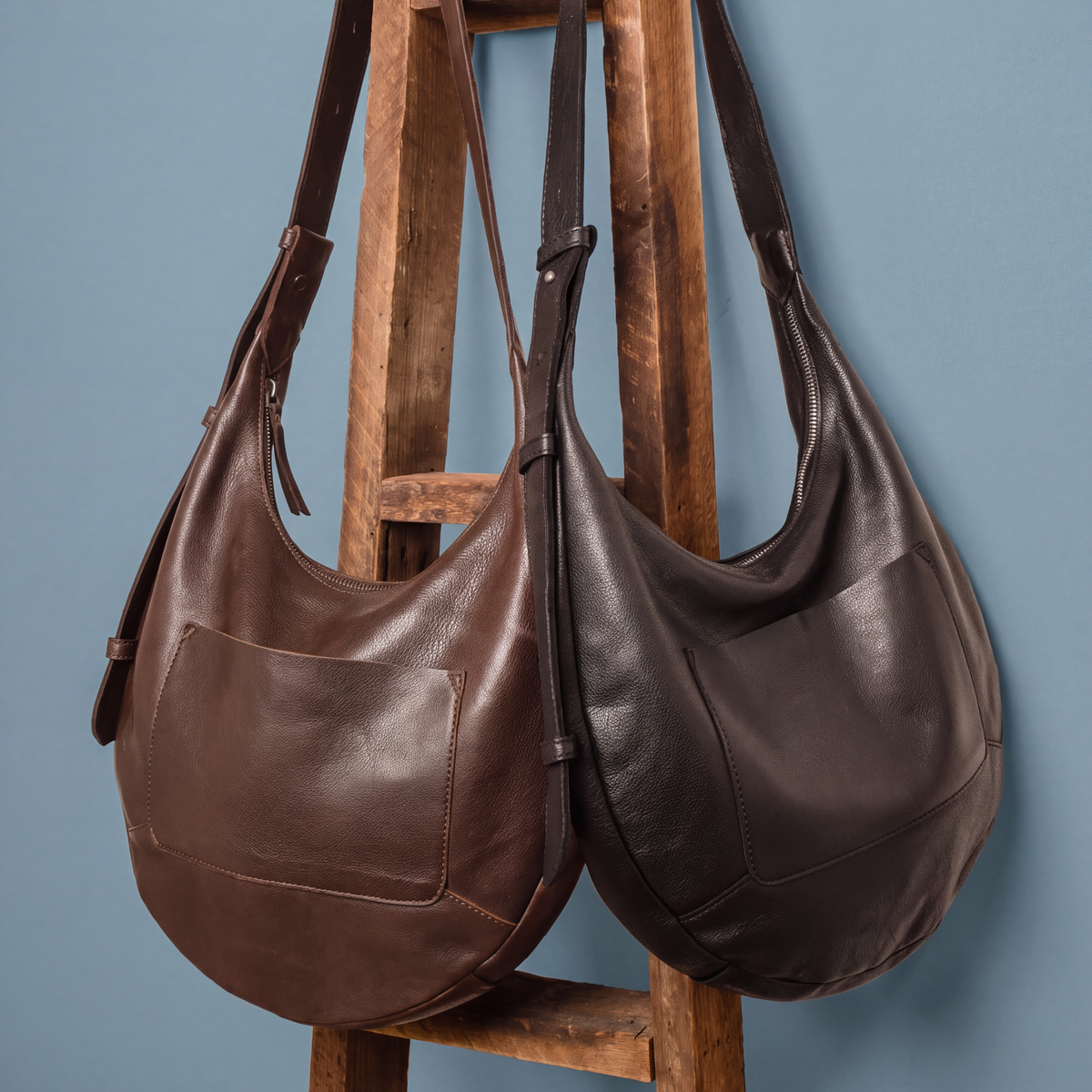 Marcel Stain-Washed Leather Shoulder Bag