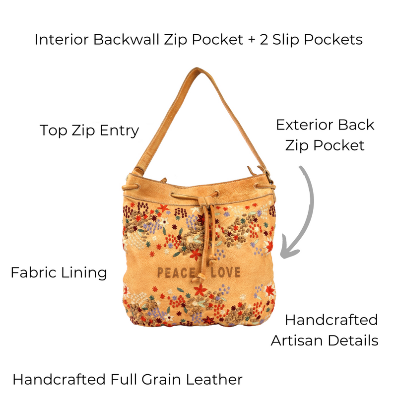 Lucky Brand Vintage Patch Love Crossbody Shoulder Bag