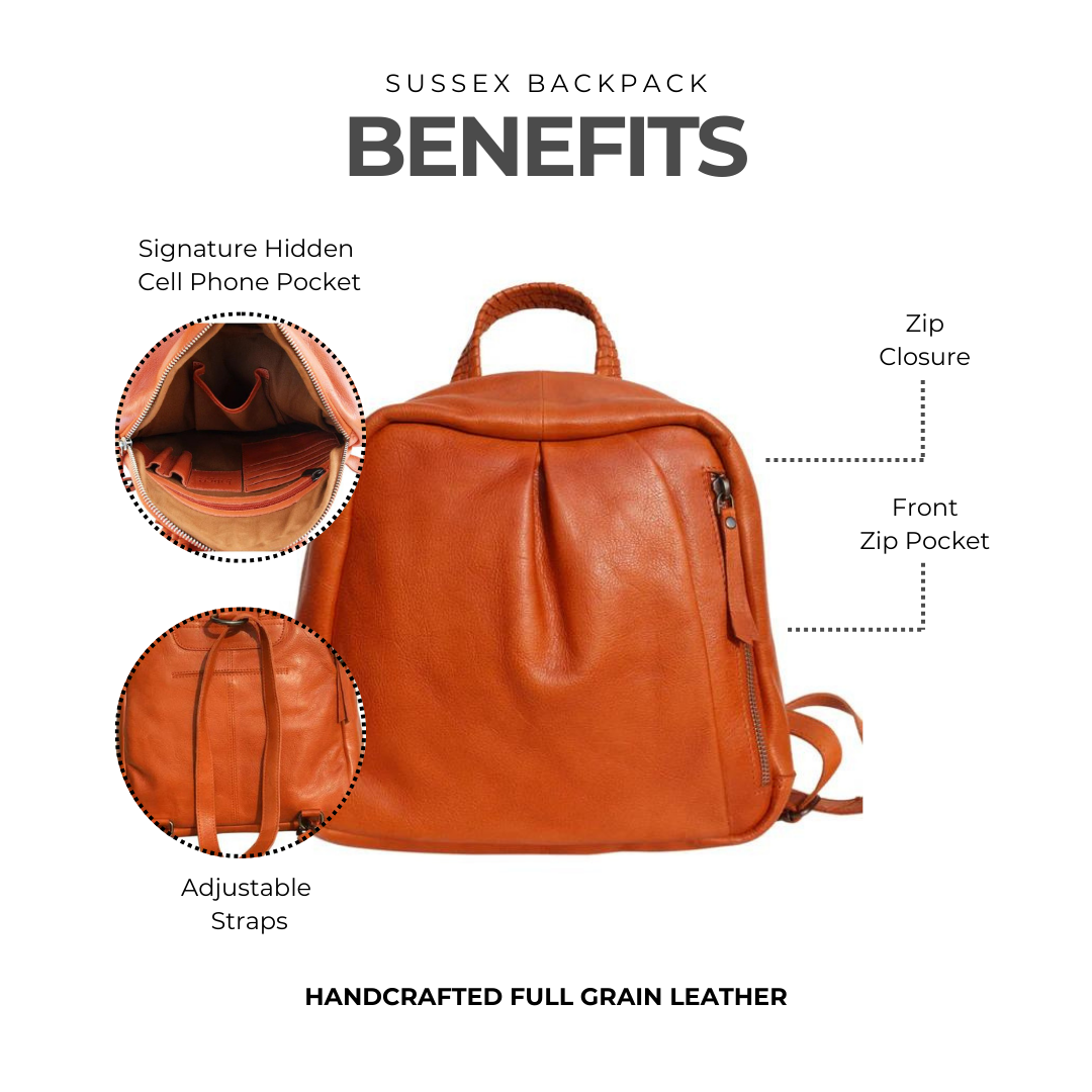 Latico Leathers Sussex Backpack Black