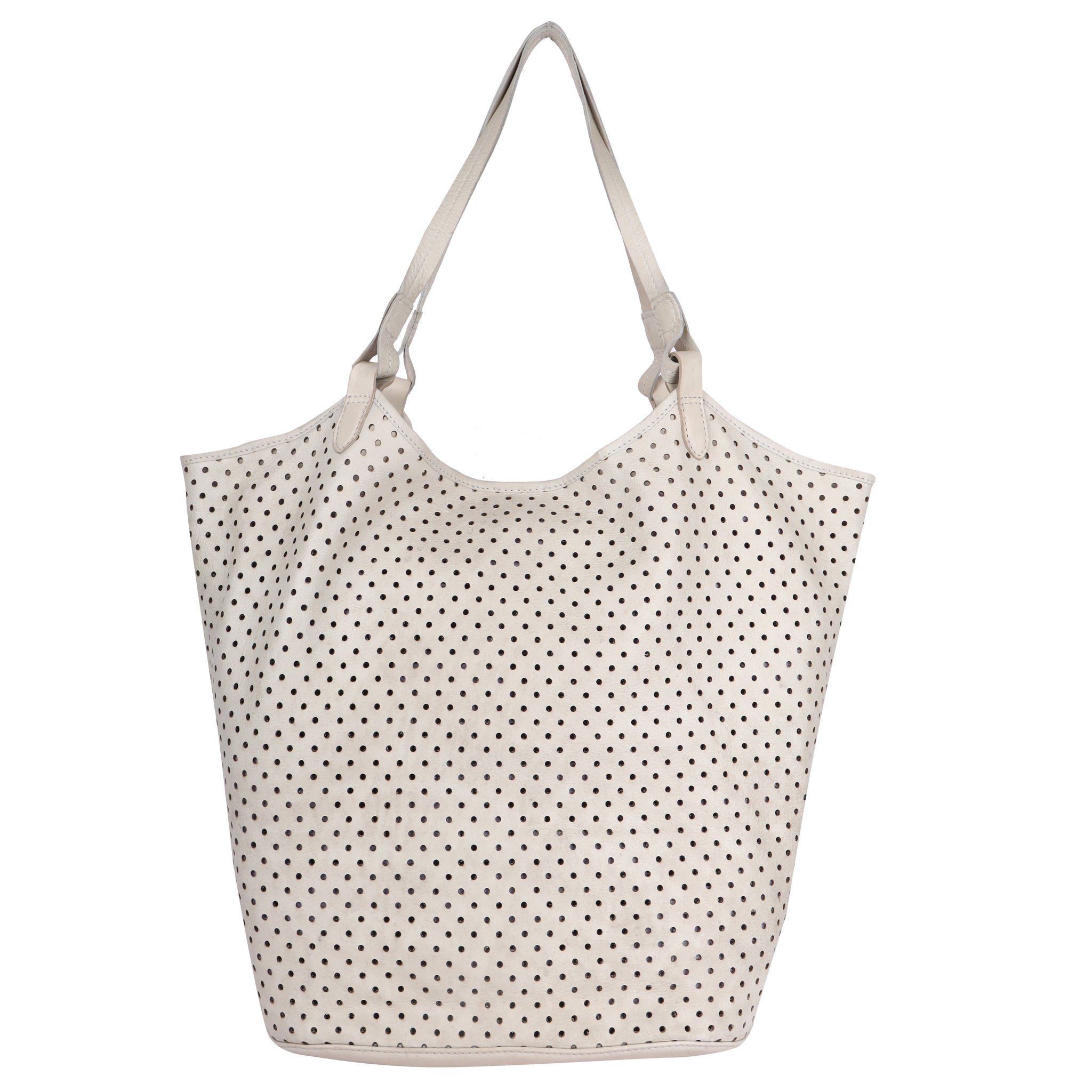 White full-grain leather Tour tote bag by Latico Leathers