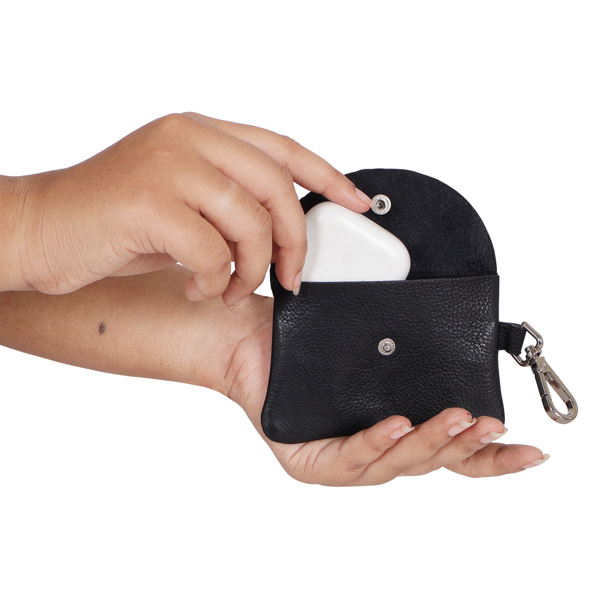 Buy Leather Stitch Detail Mini Snap Pouch | Perfect for Small