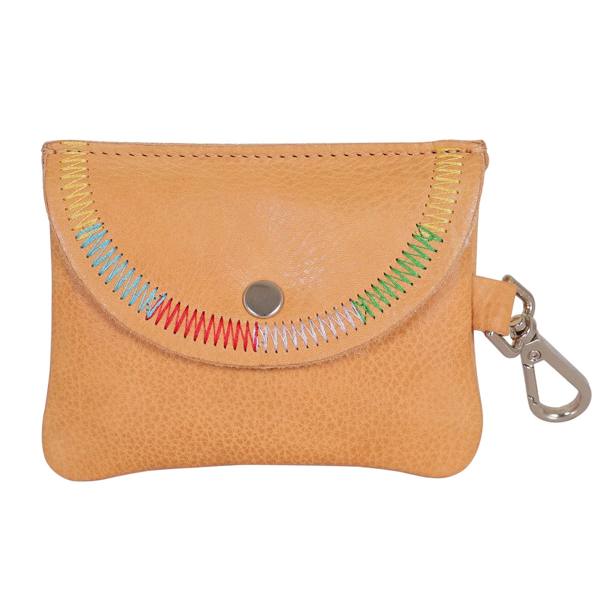 Stitch Detail Leather Mini Snap Pouch | Latico Leathers
