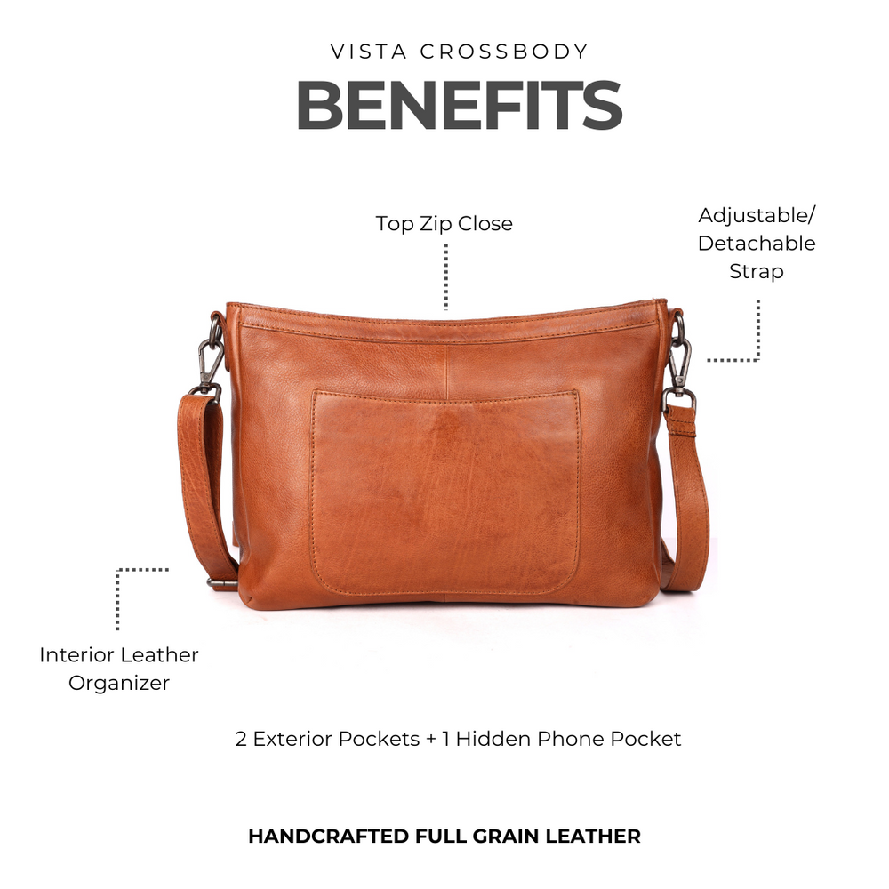 Vista Crossbody Shoulder Bag Latico Leathers
