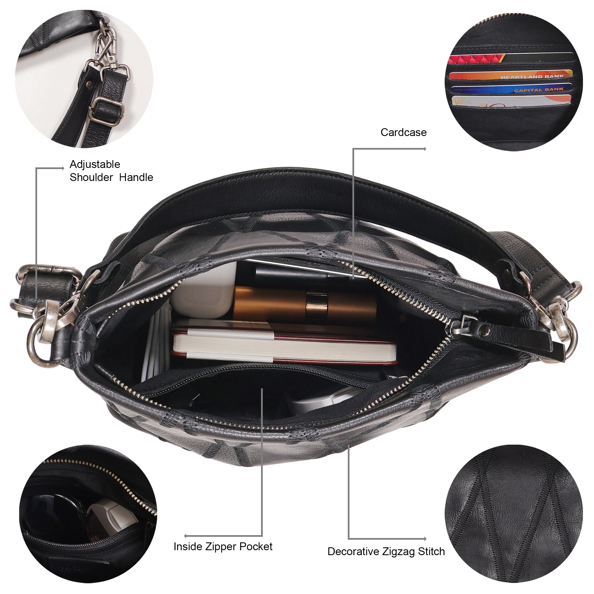 Ivy Diamond Leather Crossbody Bag