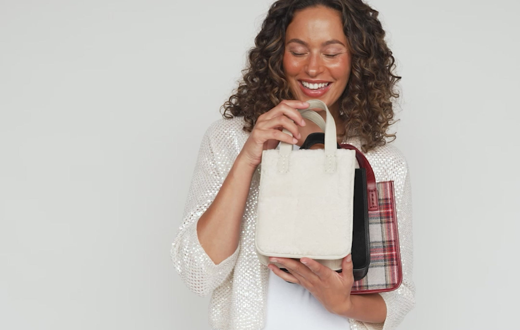 Buy the Milo Leather Crossbody Bag | Shearling Patchwork