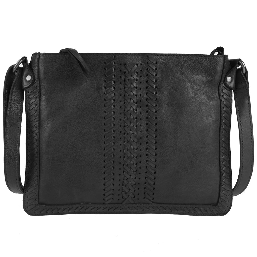 Gigi black leather crossbody bag Clearance