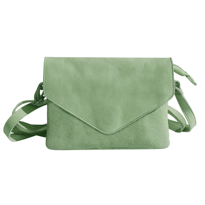 Military Green Suede Small Real Leather Crossbody Bag Genuine 