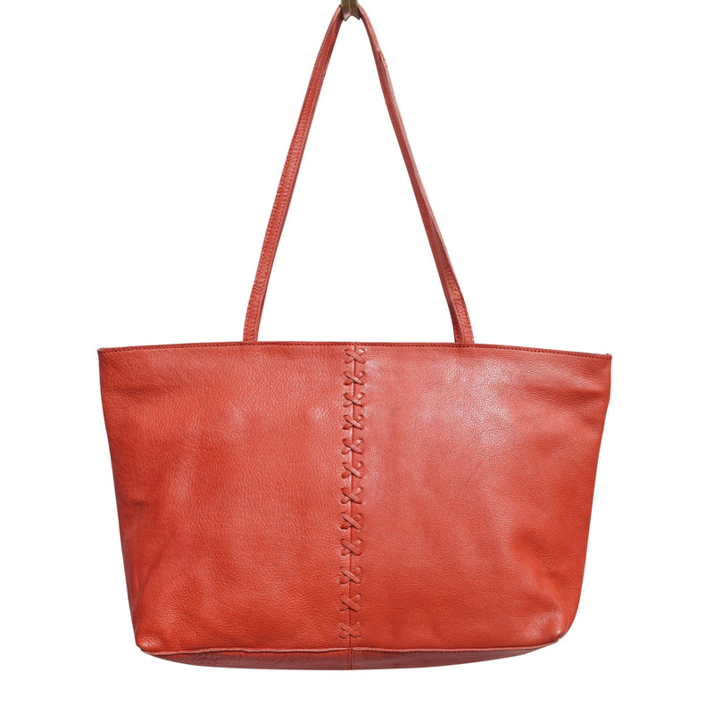 Leather Bag Red Crossbody Women Tote Handbag With Tassel -  Canada
