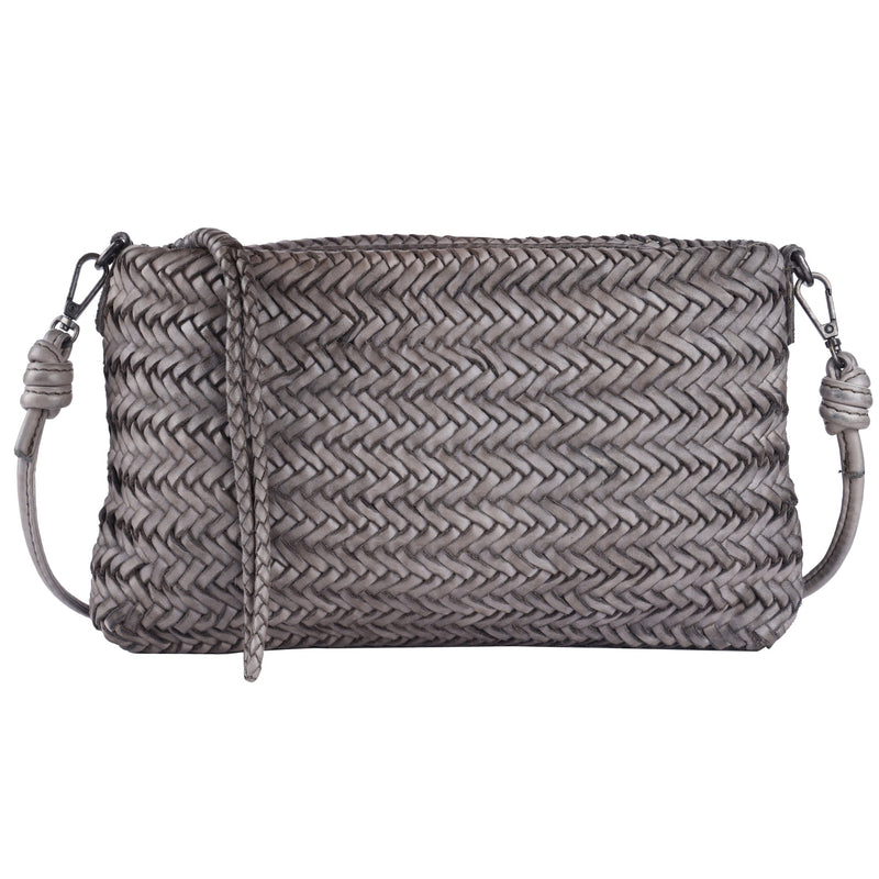 Three-Layer Leather Crossbody Shoulder & Clutch Bag, Leather Crossbody Bags  for Women Built in Wallet Handbag Purse (Black): Handbags