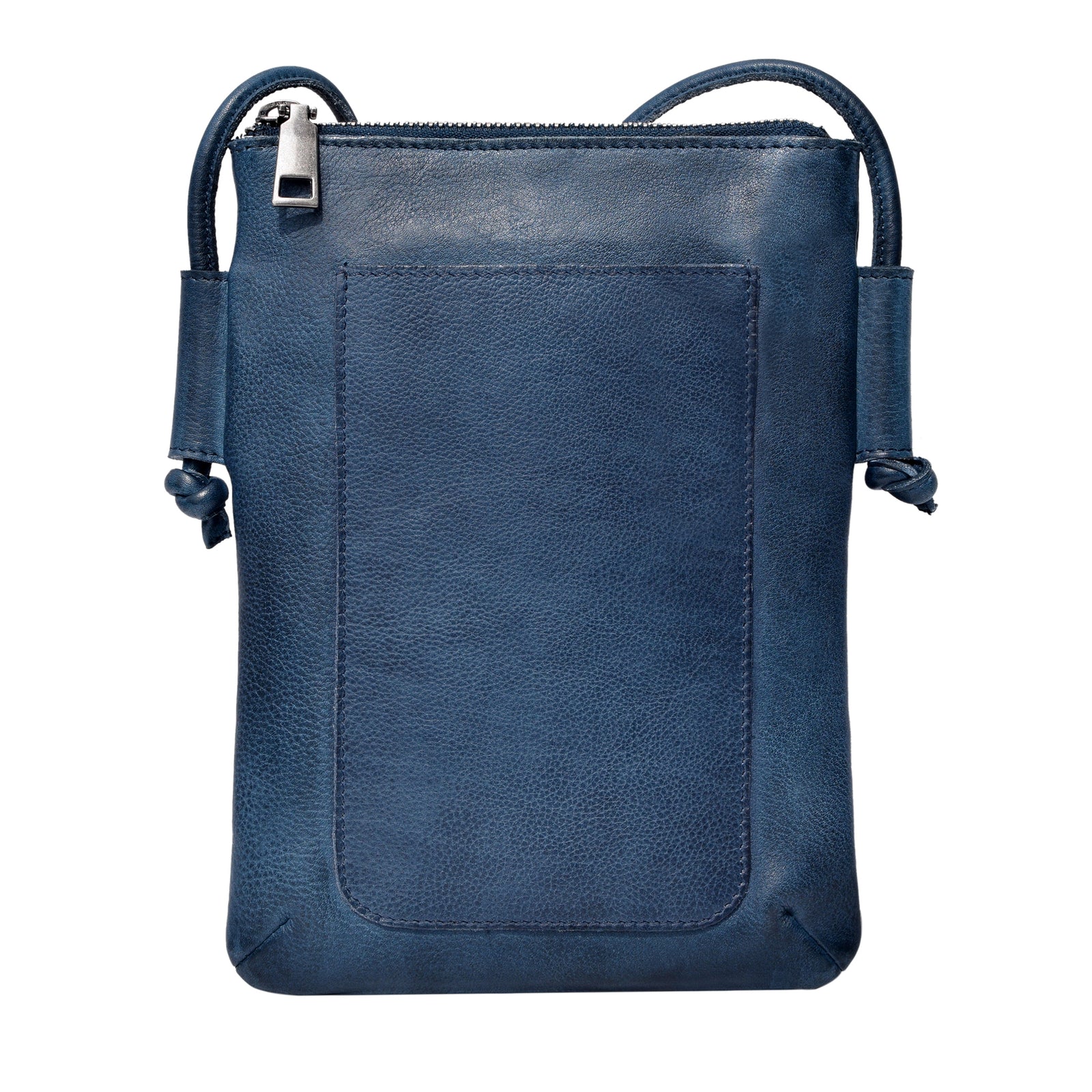 Navy blue leather cross body bag best sale