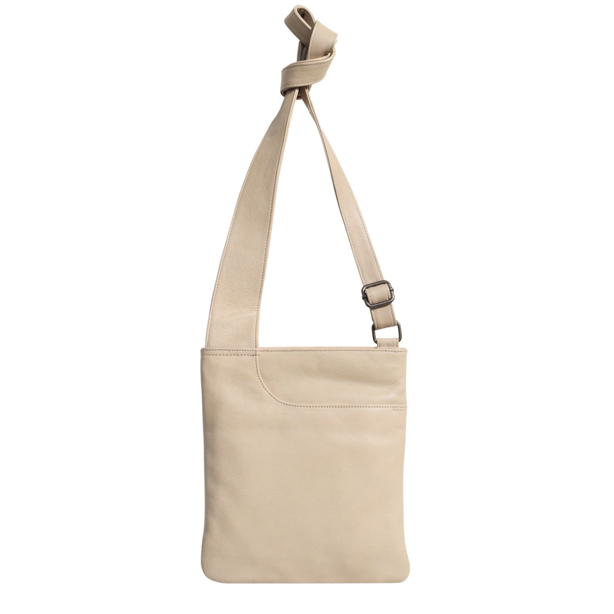 VENETO レザー CROSSS-BODY BAG VENICE-Men's handmade leather crossbody bag with metal zip