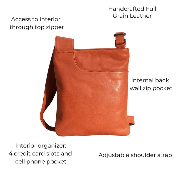The Cross  Leather Crossbody Sling Bag – The Real Leather Company