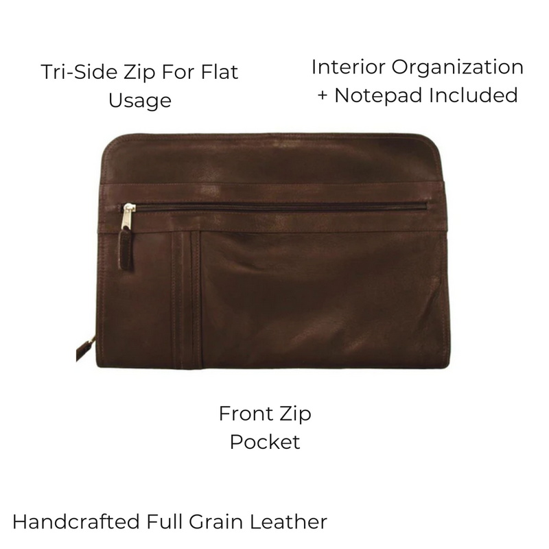 Deluxe Zippered Portfolio – Latico Leathers