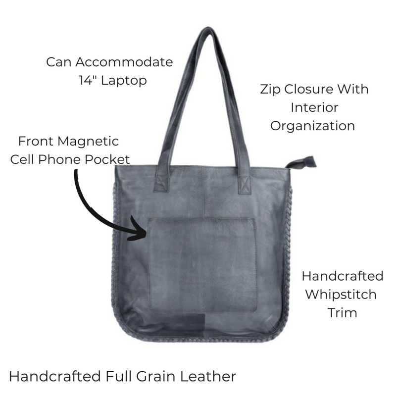 Zero Waste Canvas Bag With Zipper And Inner Zip Pocket 14in