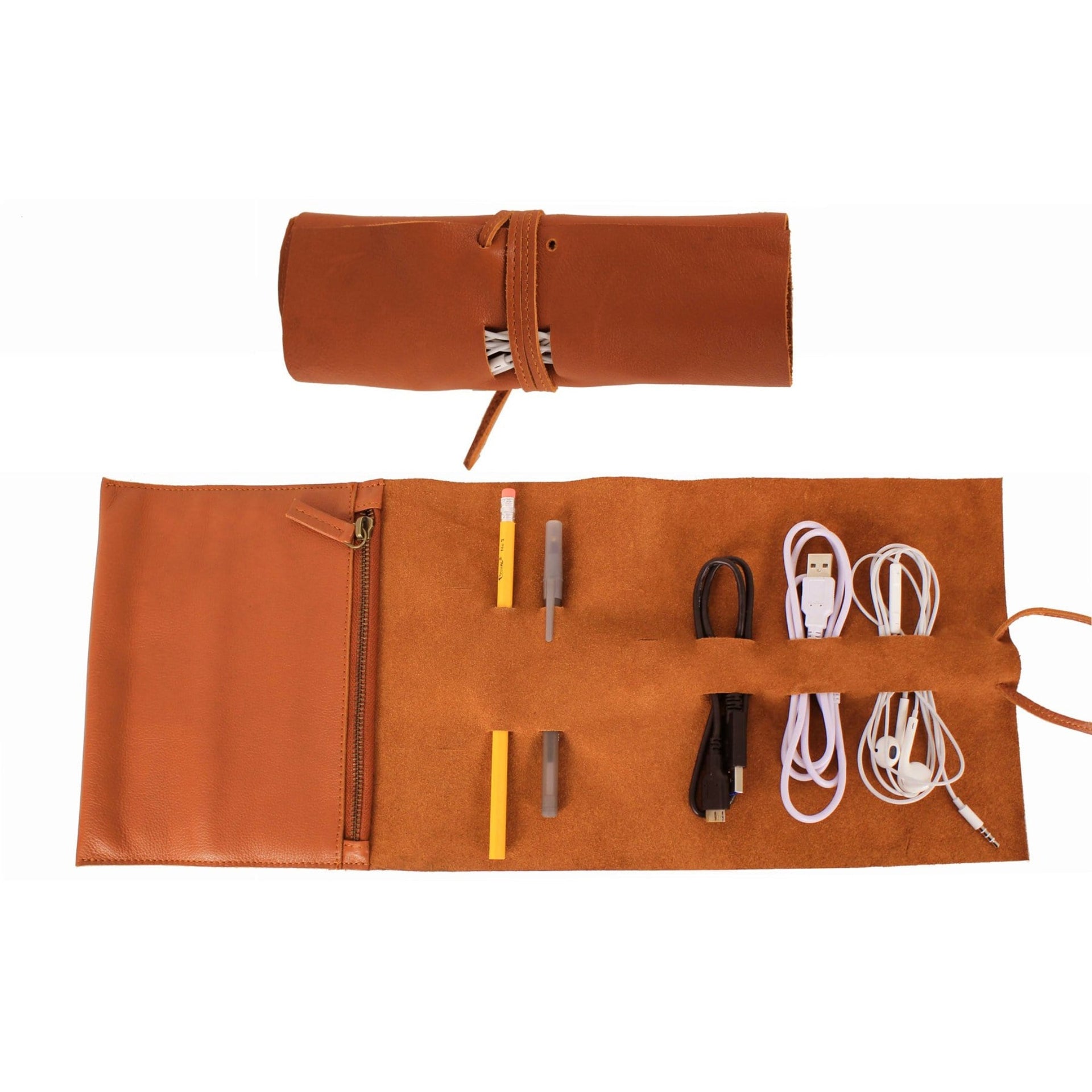 Leather Tech Accessory Roll
